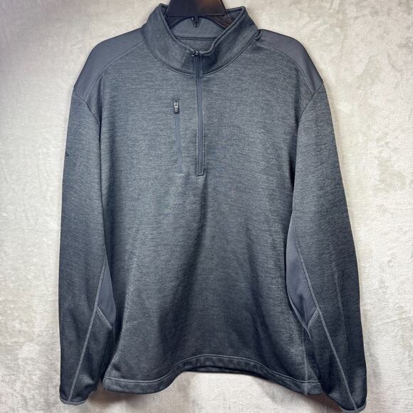 Callaway Mens Pullover XXL Gray Golf 1/4 Zip Weather Series Swing Tech Polyester - Picture 1 of 16